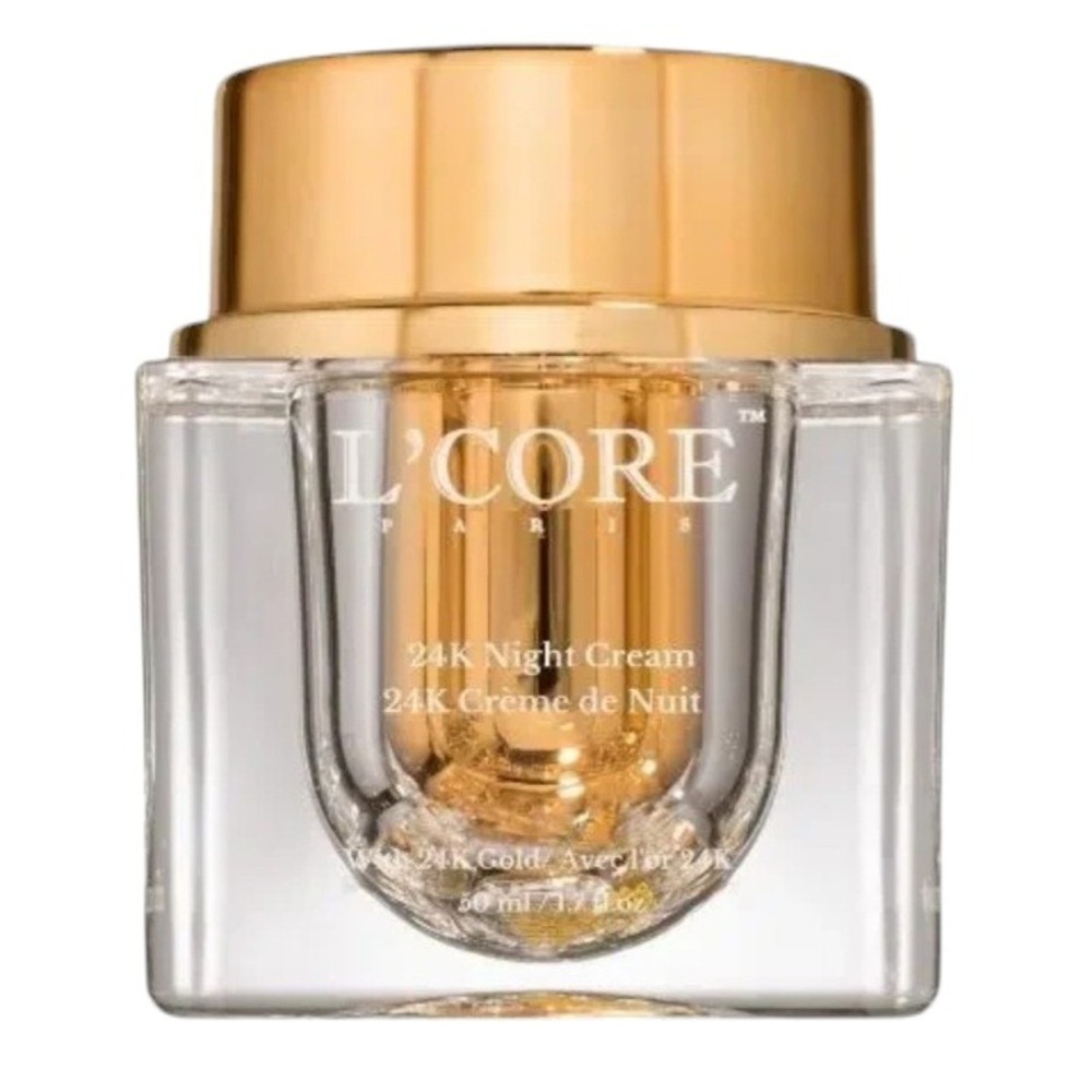 New L'Core Paris 24K Gold Nourishing Night Cream 50ml 1.7oz Gold Luxury $500